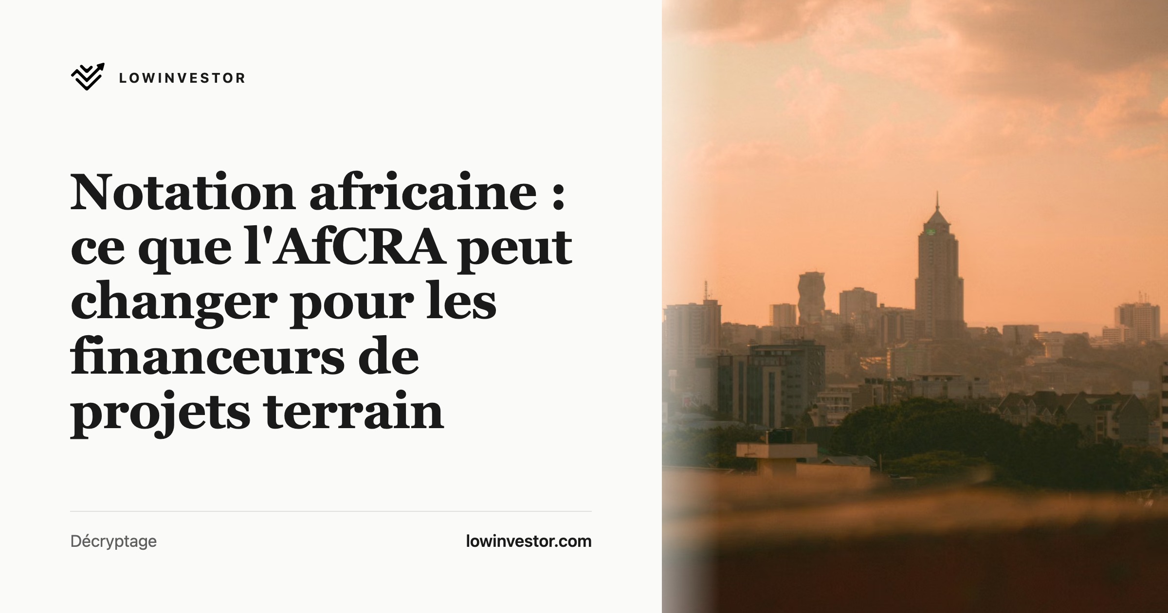 Notation africaine : ce que l'AfCRA peut changer pour les financeurs de projets terrain