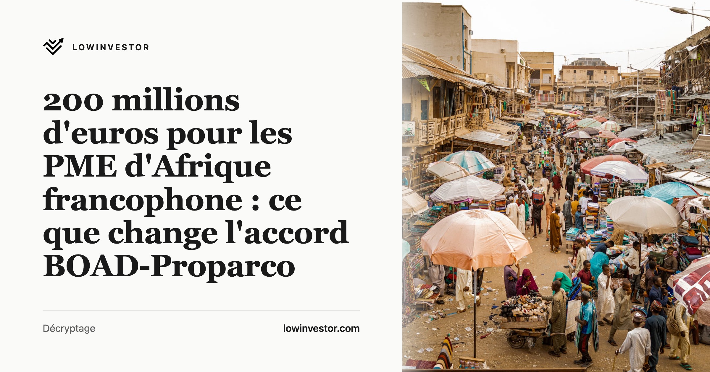 200 millions d'euros pour les PME d'Afrique francophone : ce que change l'accord BOAD-Proparco