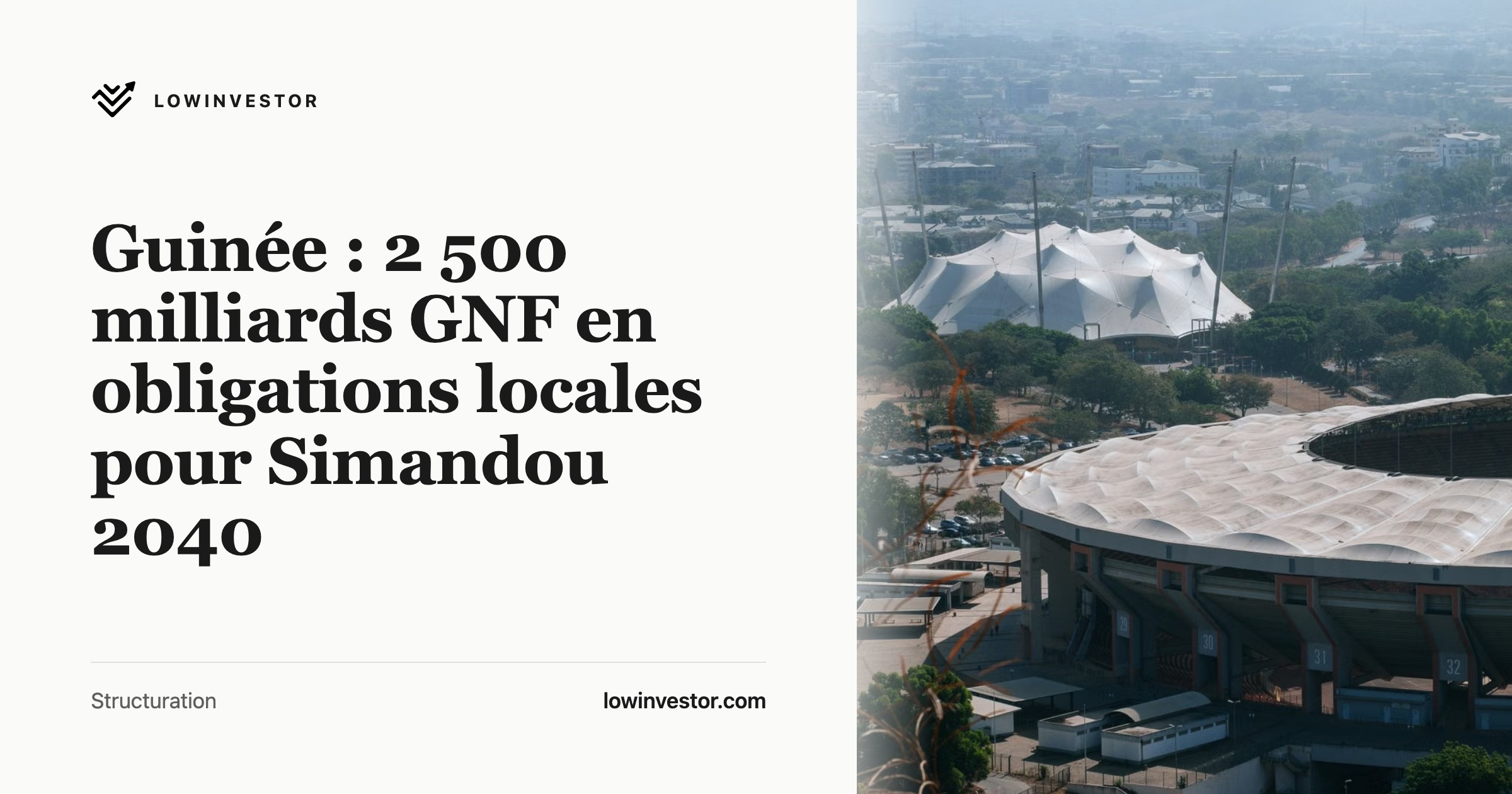 Guinée : 2 500 milliards GNF en obligations locales pour Simandou 2040