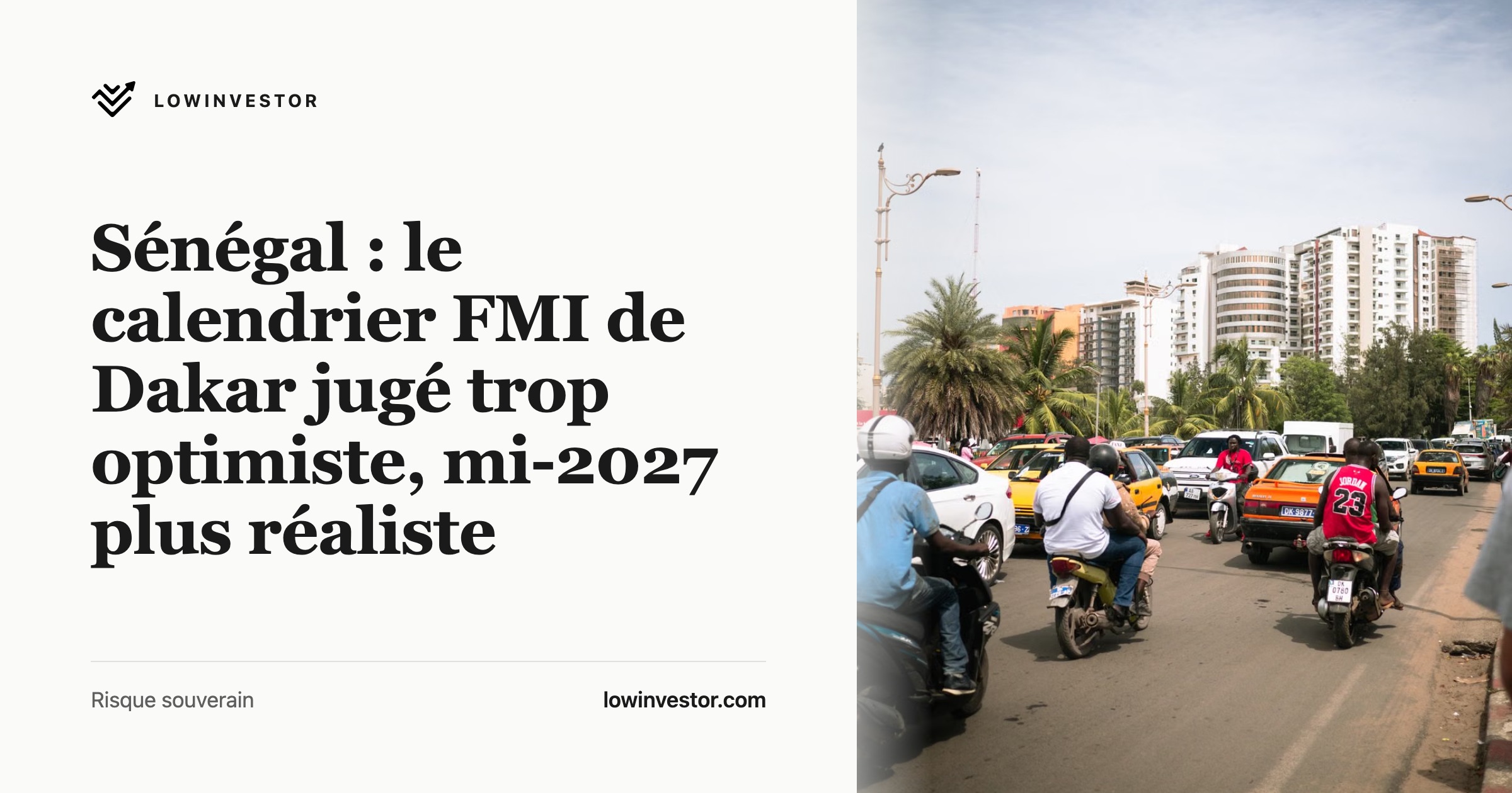 Sénégal : le calendrier FMI de Dakar jugé trop optimiste, mi-2027 plus réaliste