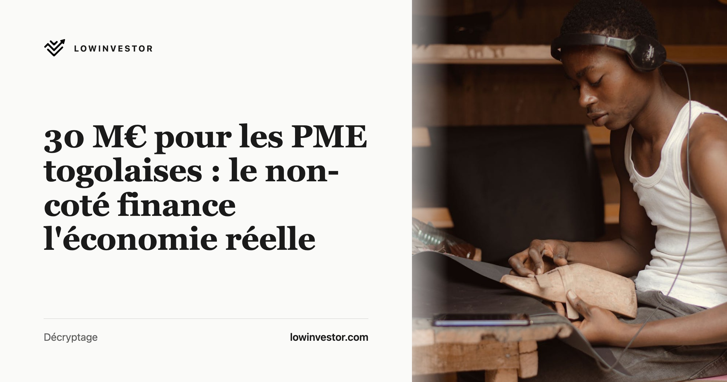 30 M€ pour les PME togolaises : le non-coté finance l'économie réelle