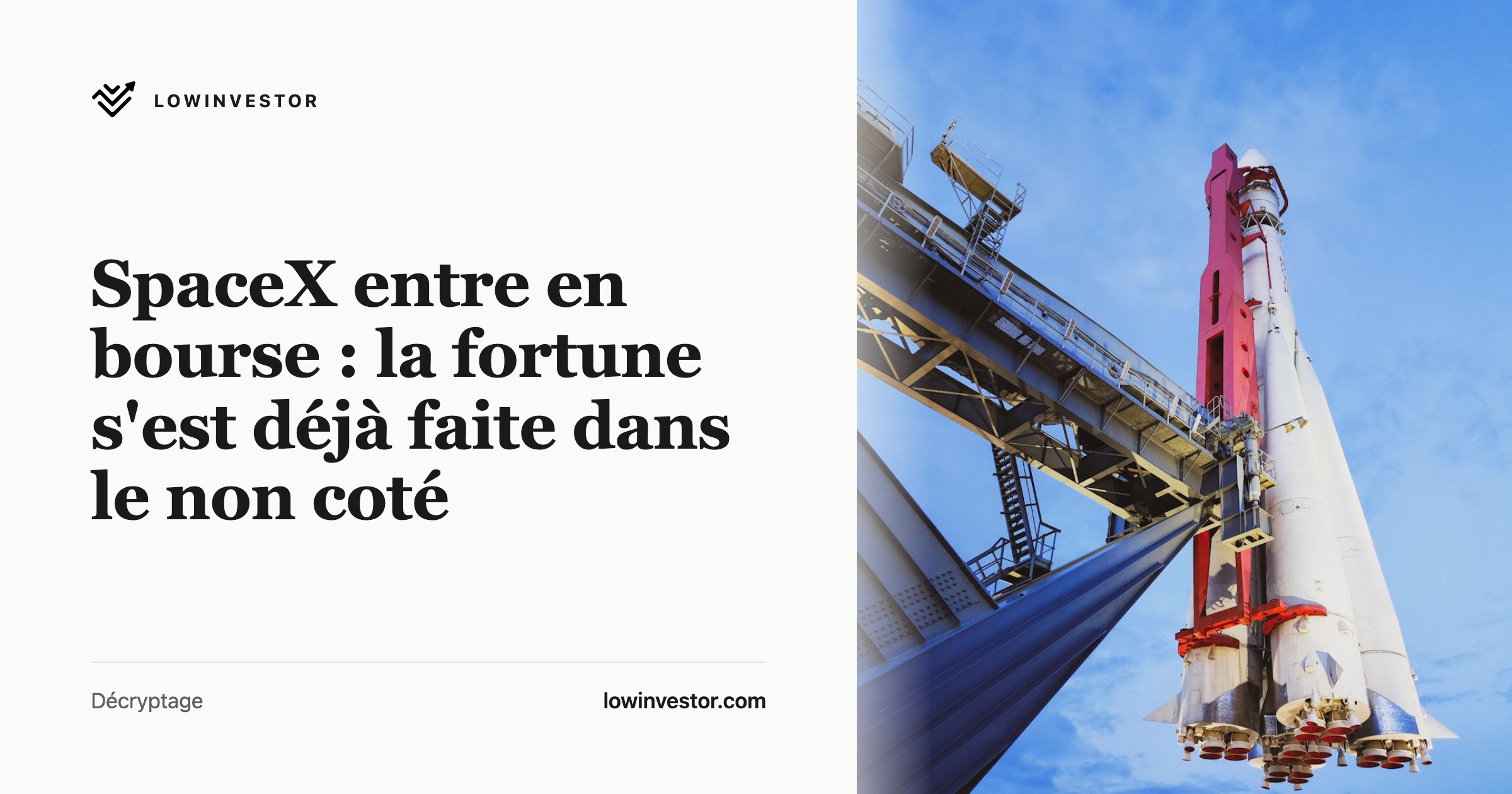 SpaceX entre en bourse : la fortune s'est déjà faite dans le non coté