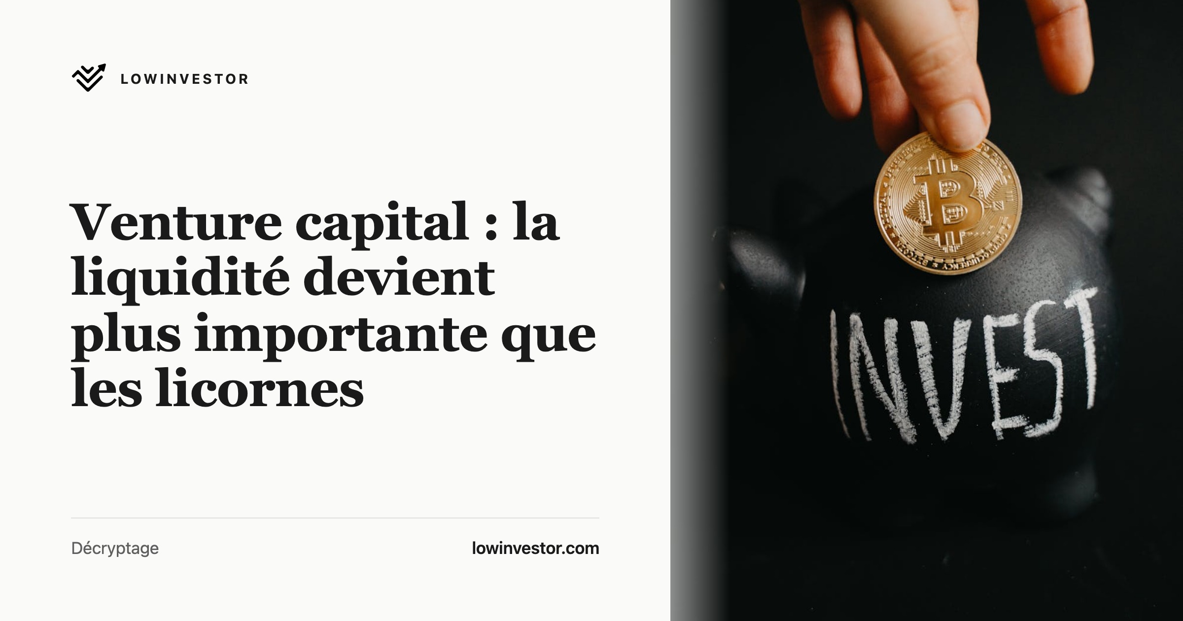 Venture capital : la liquidité devient plus importante que les licornes