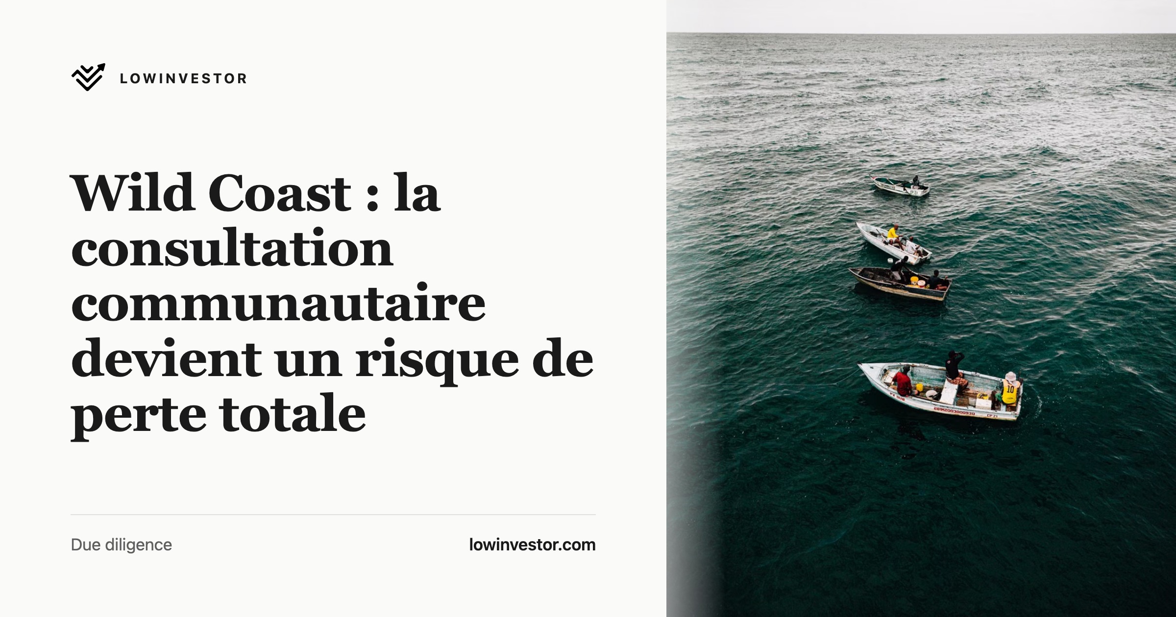 Wild Coast : la consultation communautaire devient un risque de perte totale